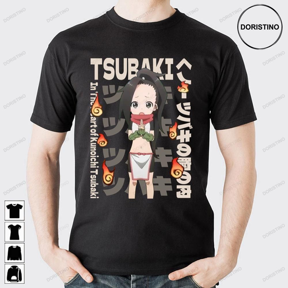 In The Heart Of Kunoichi Tsubaki Kunoichi Tsubaki No Mune No Uchi Anime Doristino Limited Edition T-shirts