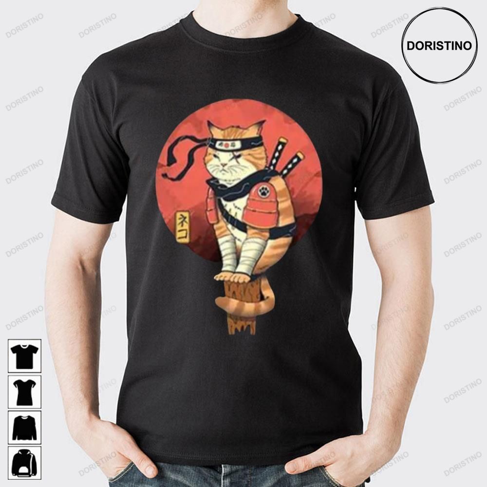 Japanese Samurai Cat Doristino Limited Edition T-shirts