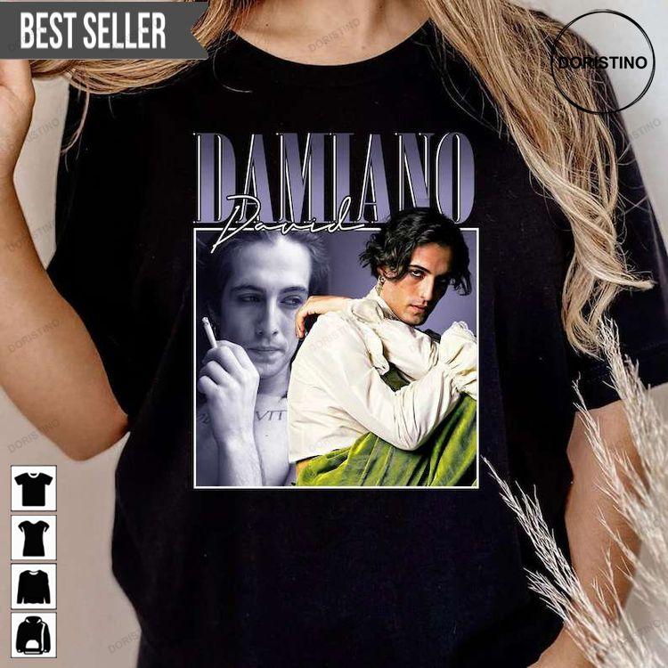 Damiano David Singer Unisex Doristino Tshirt Sweatshirt Hoodie