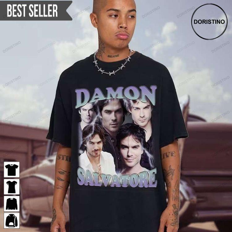 Damon Salvatore The Vampire Diaries Character Unisex Doristino Hoodie Tshirt Sweatshirt