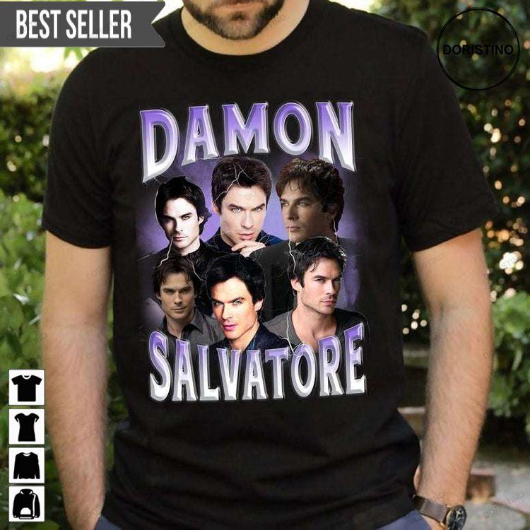 Damon Salvatore The Vampire Diaries Ian Somerhalder Tv Series Doristino Hoodie Tshirt Sweatshirt