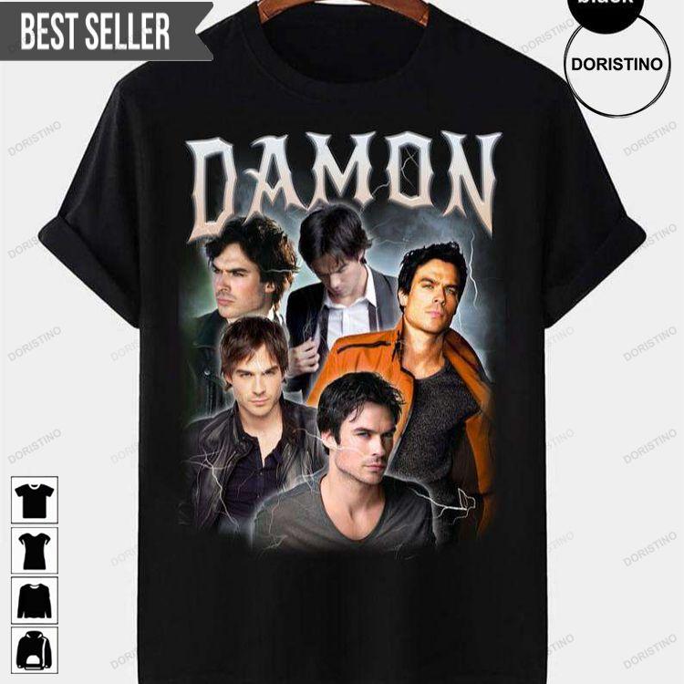 Damon Salvatore Vintage Retro Doristino Tshirt Sweatshirt Hoodie