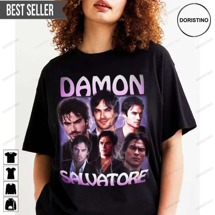 Damon Salvatore Vintage Short-sleeve Doristino Sweatshirt Long Sleeve Hoodie