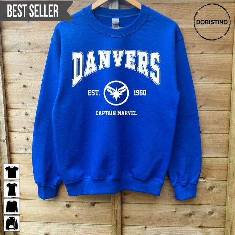 Danvers Est 1960 Captain Marvel Doristino Hoodie Tshirt Sweatshirt