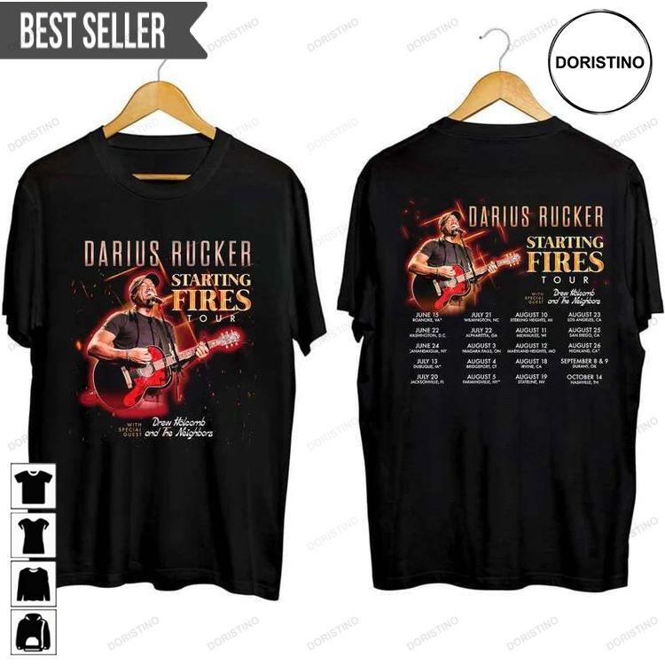 Darius Rucker Starting Fires Tour 2023 Music Concert Doristino Tshirt Sweatshirt Hoodie