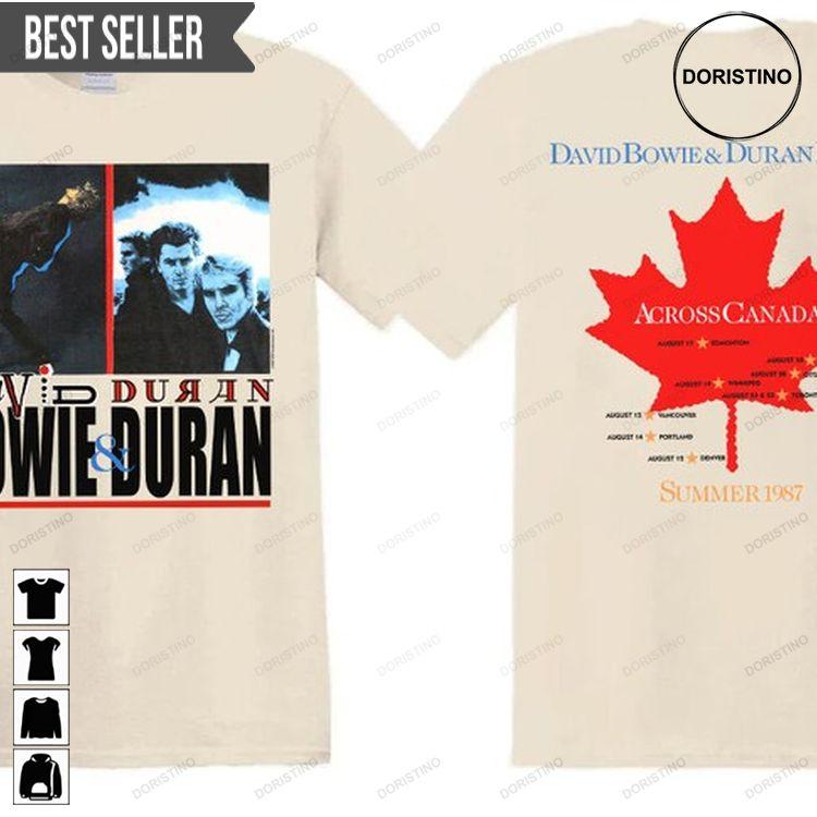 David Bowie Duran Duran Summer Tour 1987 Short-sleeve Doristino Sweatshirt Long Sleeve Hoodie