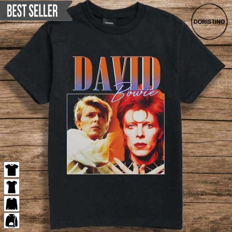 David Bowie Vintage Graphic Singer Doristino Sweatshirt Long Sleeve Hoodie