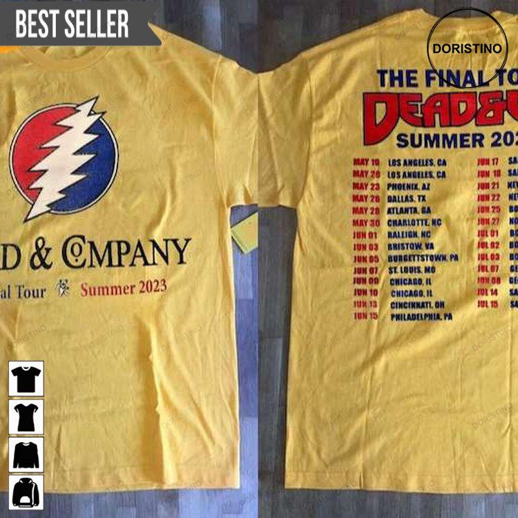 Dead And Company The Final 2023 Summer Tour Double Sided Doristino Sweatshirt Long Sleeve Hoodie