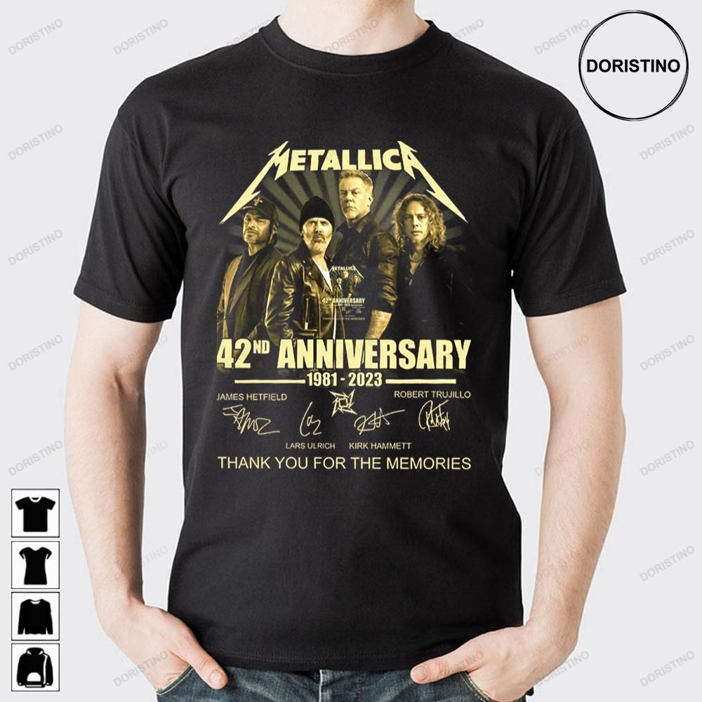 Metal Band 42nd Anniversary 1981 2023 Thank You For The Memories Doristino Trending Style