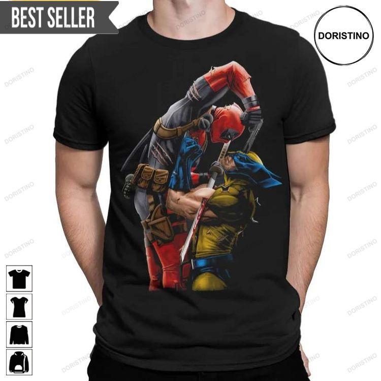 Deadpool Vs Wolverine X-men Doristino Hoodie Tshirt Sweatshirt