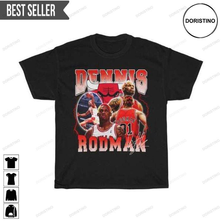 Dennis Rodman Chicago Bulls Nba Championship Graphic Doristino Sweatshirt Long Sleeve Hoodie