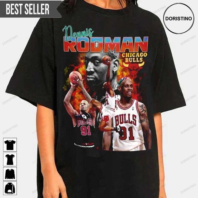 Dennis Rodman Chicago Bulls Doristino Tshirt Sweatshirt Hoodie
