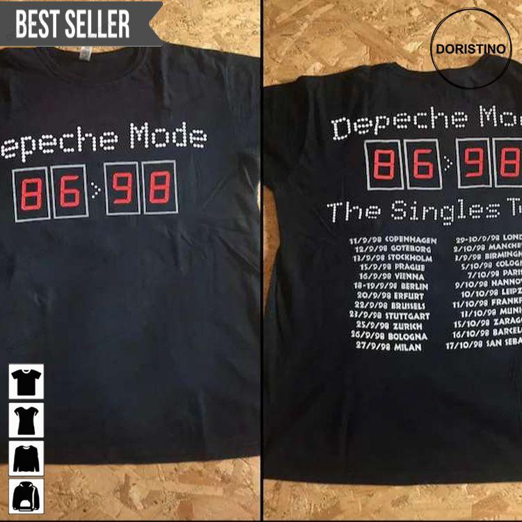 Depeche Mode The Singles Tour 86-98 Short-sleeve 23oed Doristino Hoodie Tshirt Sweatshirt