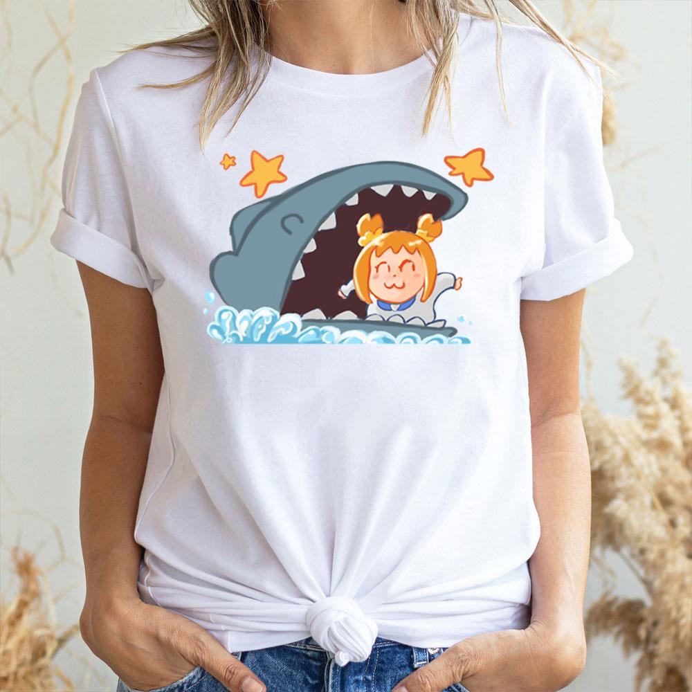 Popuko Getting Eaten By A Shark Pop Team Epic 2 Doristino Limited Edition T-shirts