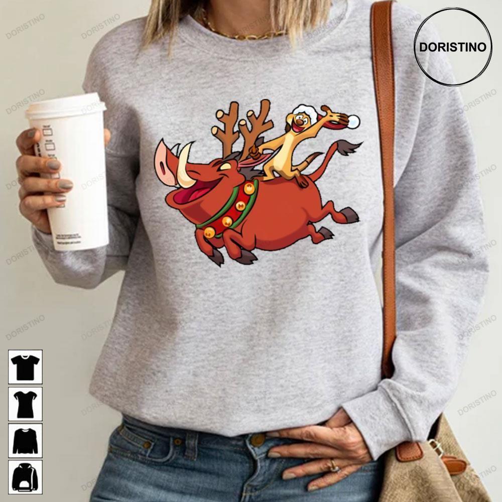 The Lion King Timon And Pumbaa Christmas 2 Doristino Hoodie Tshirt Sweatshirt