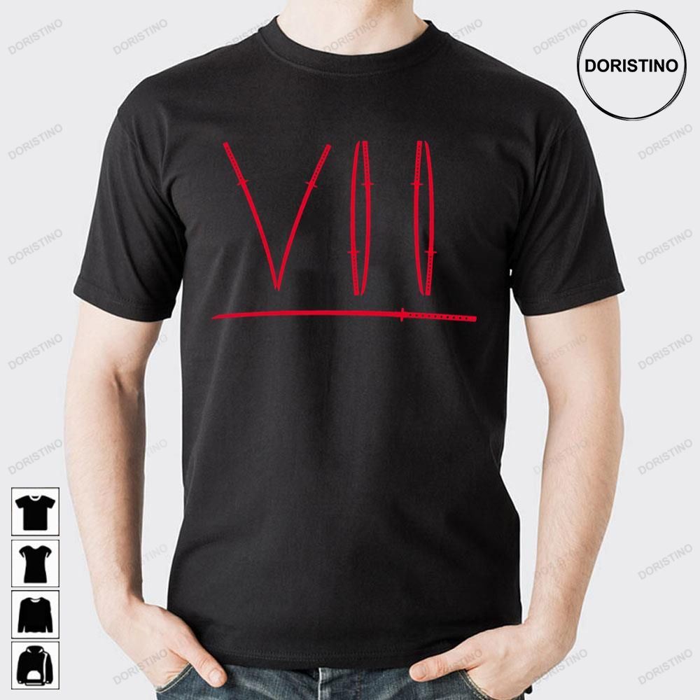 Red Art 7 Samurai Anime Doristino Awesome Shirts