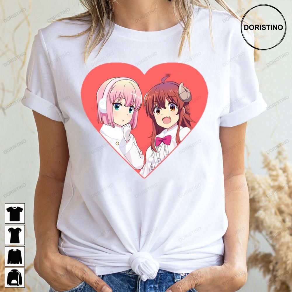 Red Heart Background Machikado Mazoku 2choume The Demon Girl Next Door Doristino Awesome Shirts