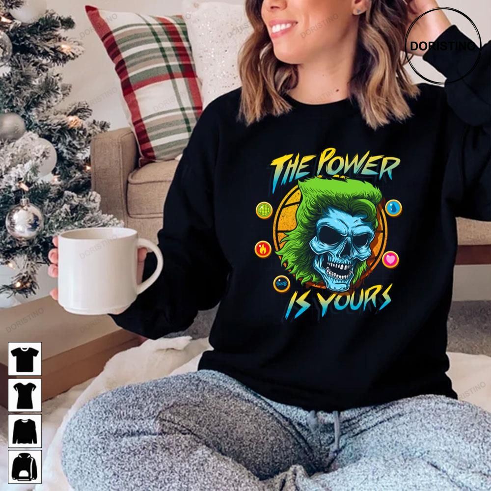 The Power Is Yours Retro Skull Art Limited Edition T-shirts