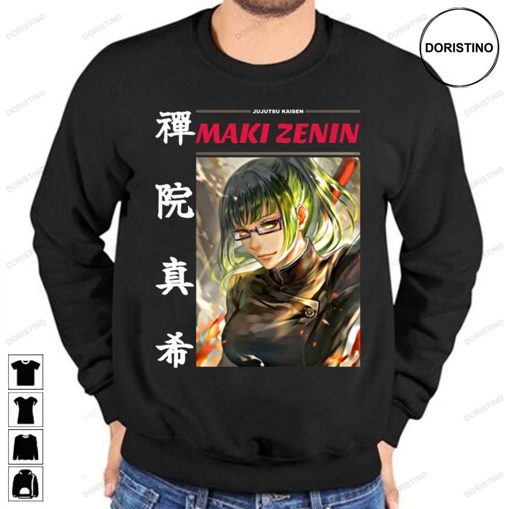 Vintage Art Maki Zenin Jujutsu Kaise Manga Trending Style