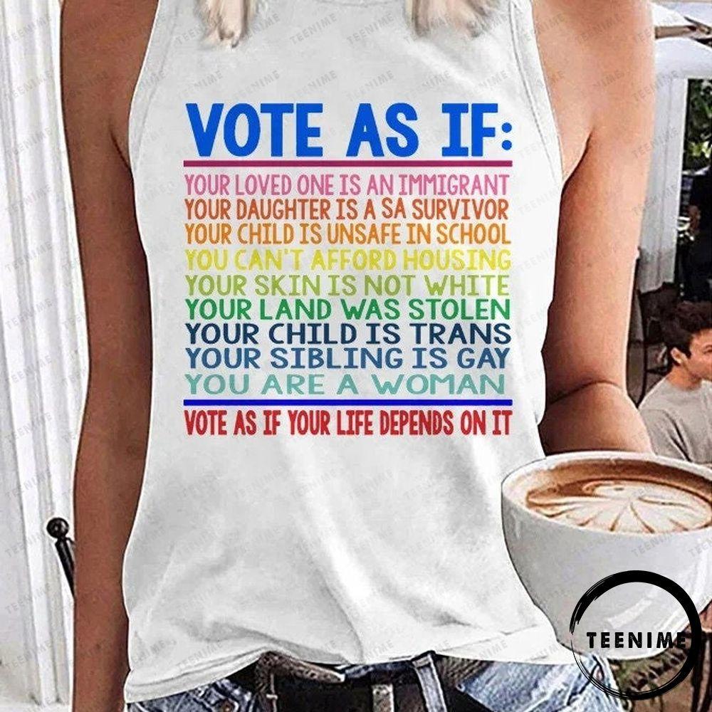 Womens Vote For Your Rights Teenime Awesome T-shirt