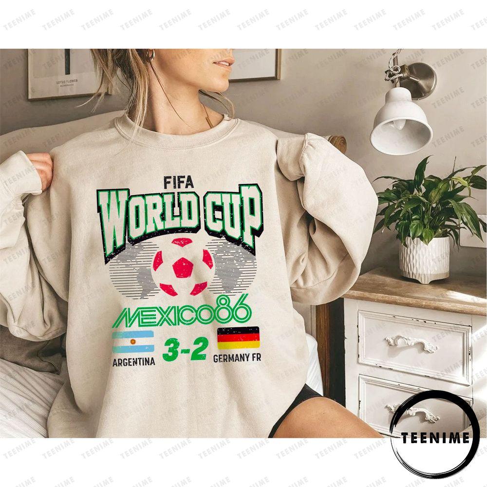 World Cup Finals Mexico 86 Vintage Crewneck Argentina Soccer Teenime Awesome T-shirt