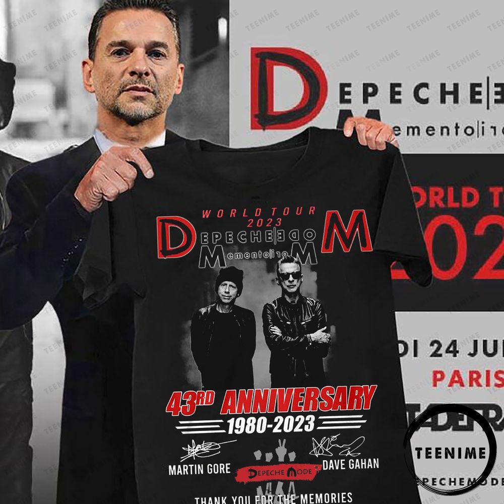 World Tour 2023 Depeche Mode 43rd Anniversary Signatures Teenime Trending Shirt