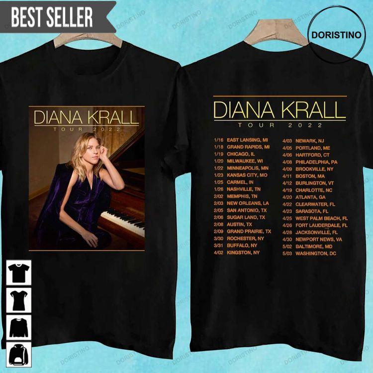 Diana Krall Tour 2022 Music Doristino Hoodie Tshirt Sweatshirt