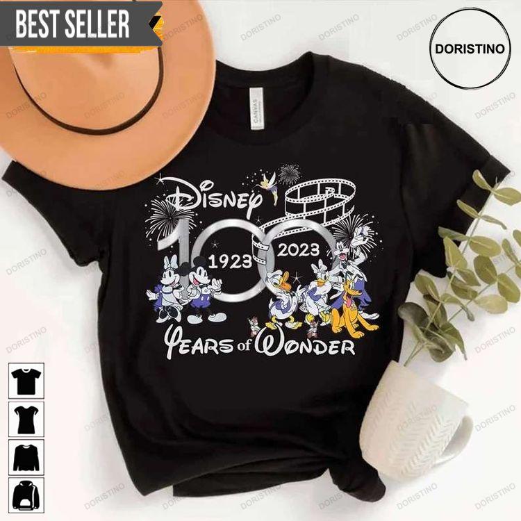 Disney 100 Years Of Wonder 1923-2023 Disney World Doristino Hoodie Tshirt Sweatshirt