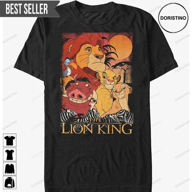 Disney Lion King Retro Distressed Friends Unisex Doristino Hoodie Tshirt Sweatshirt