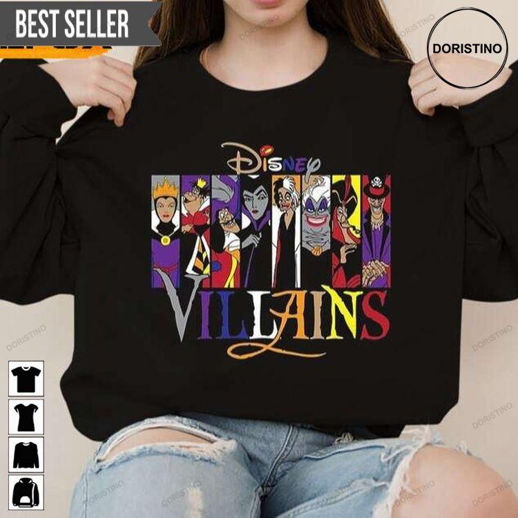 Disney Villains Evil Friends Cartoon Doristino Tshirt Sweatshirt Hoodie