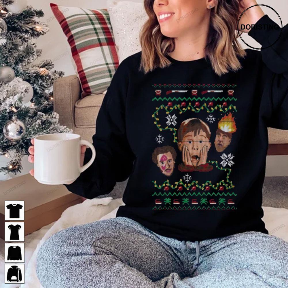 Ugly Christmas Home Alone 2 Doristino Hoodie Tshirt Sweatshirt