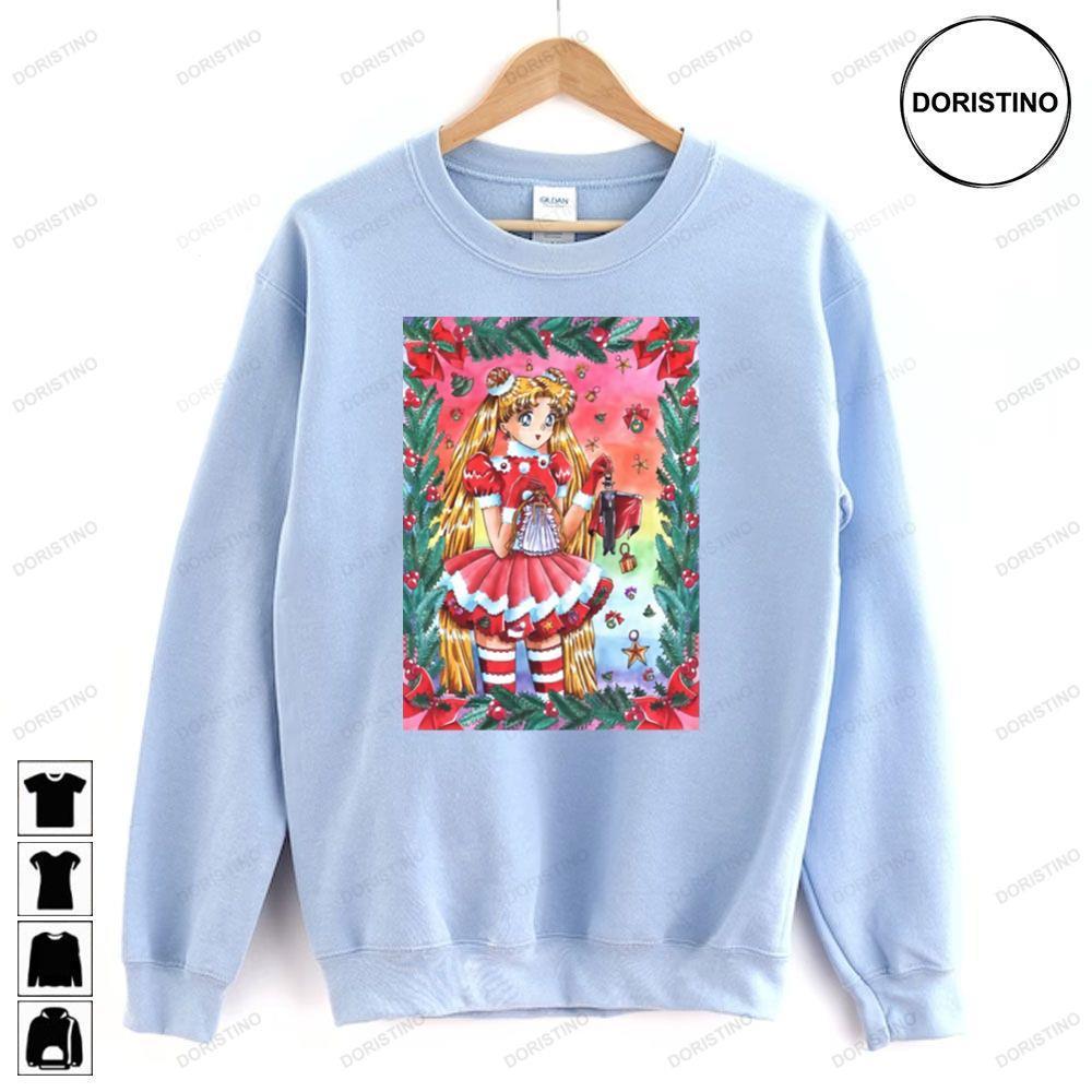 Usagi Merry Christmas Sailor Moon 2 Doristino Sweatshirt Long Sleeve Hoodie