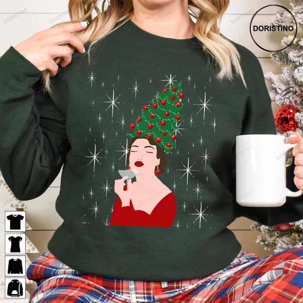Vintage Christmas Tree Hair Girl 2 Doristino Sweatshirt Long Sleeve Hoodie Vintage Christmas Tree Hair Girl 2 Doristino Sweatshirt Long Sleeve Hoodie
