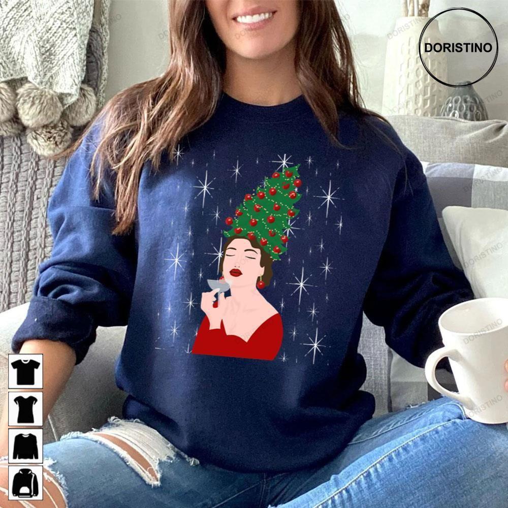 Vintage Christmas Tree Hair Girl 2 Doristino Sweatshirt Long Sleeve Hoodie Vintage Christmas Tree Hair Girl 2 Doristino Sweatshirt Long Sleeve Hoodie