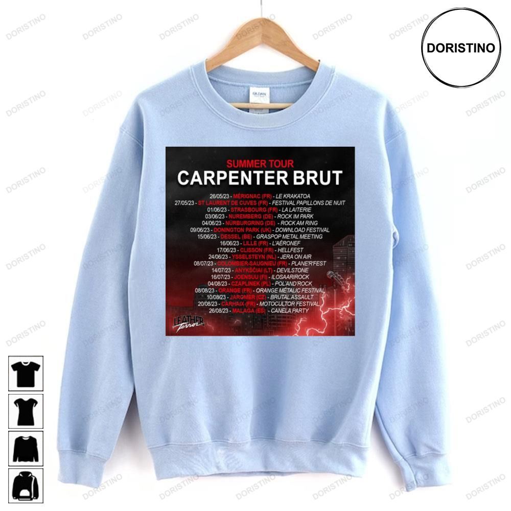 Summer Tour Carpenter Brut 2023 Doristino Limited Edition T-shirts