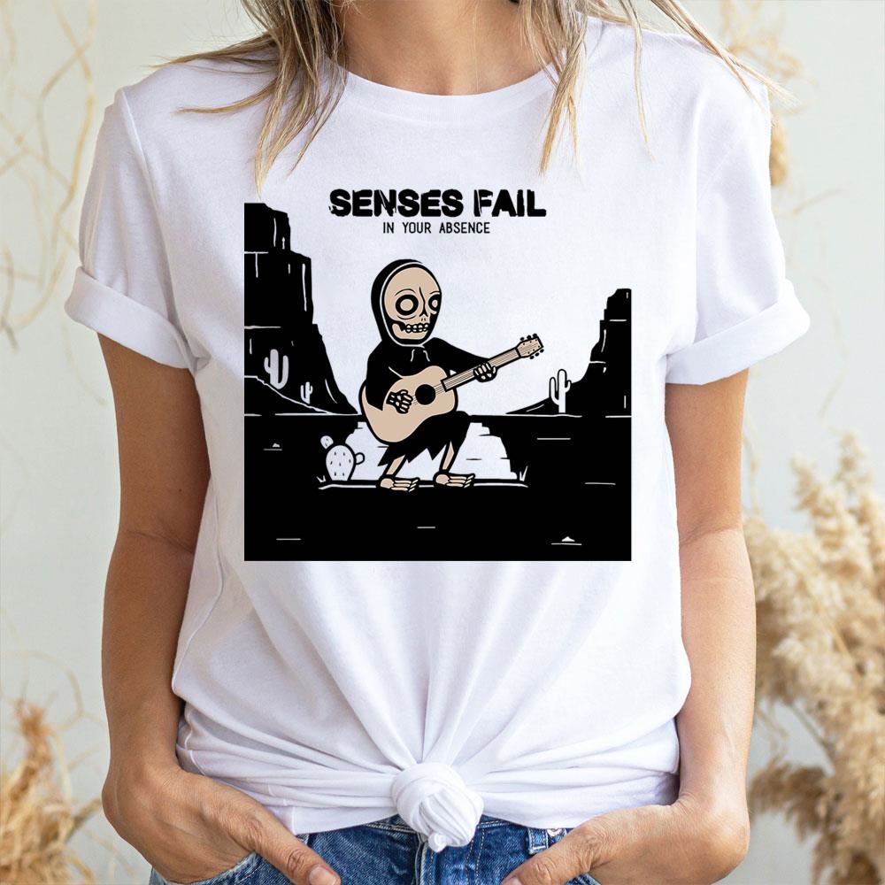 Skeleton Guitar Desert Senses Fail In Your Ansence 2 Doristino Limited Edition T-shirts
