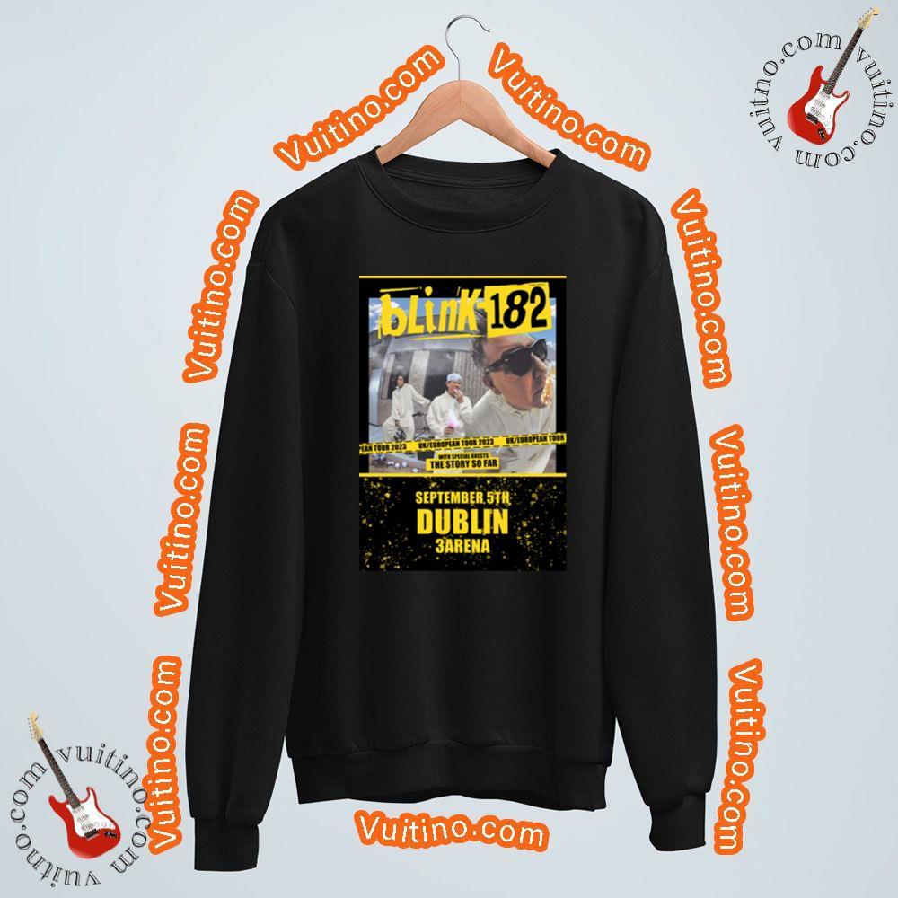 Blink 182 2023 Uk Reunion Tour Dublin 3arena Shirt