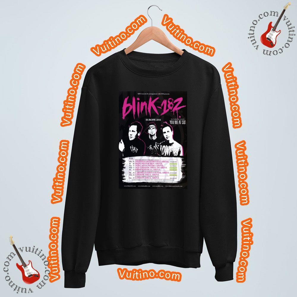 Blink 182 Neighborhood 2011 Ukeuropean Tour Shirt