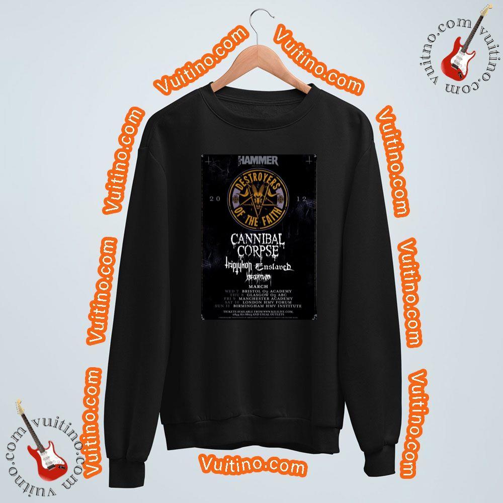 Cannibal Corpse Destroyers Of The Faith 2012 Uk Tour Apparel