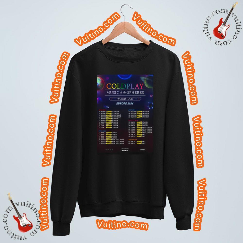 Coldplay Music Of Spheres 2024 European Tour Sold Out Shirt