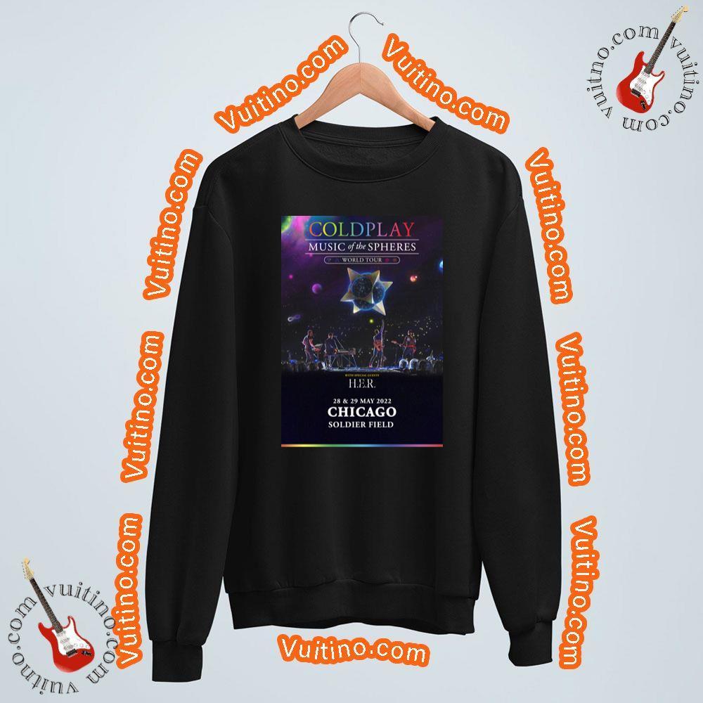 Coldplay Music Of The Spheres 2022 Chicago Soldier Field Shirt