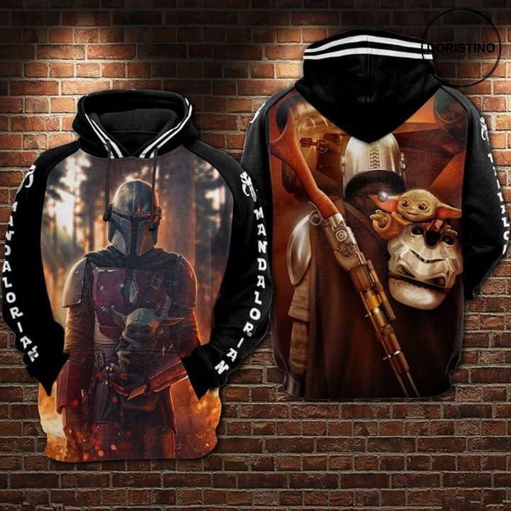 Star Wars Mandalorian And Baby Yoda Limited Edition 3d Hoodie