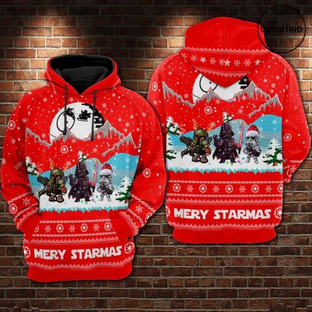 Star Wars Merry Christmas Awesome 3D Hoodie
