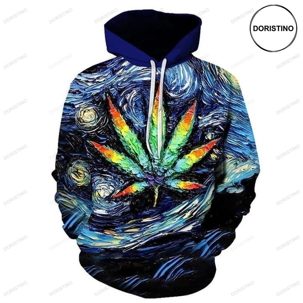 Starry Night Cannabis Awesome 3D Hoodie