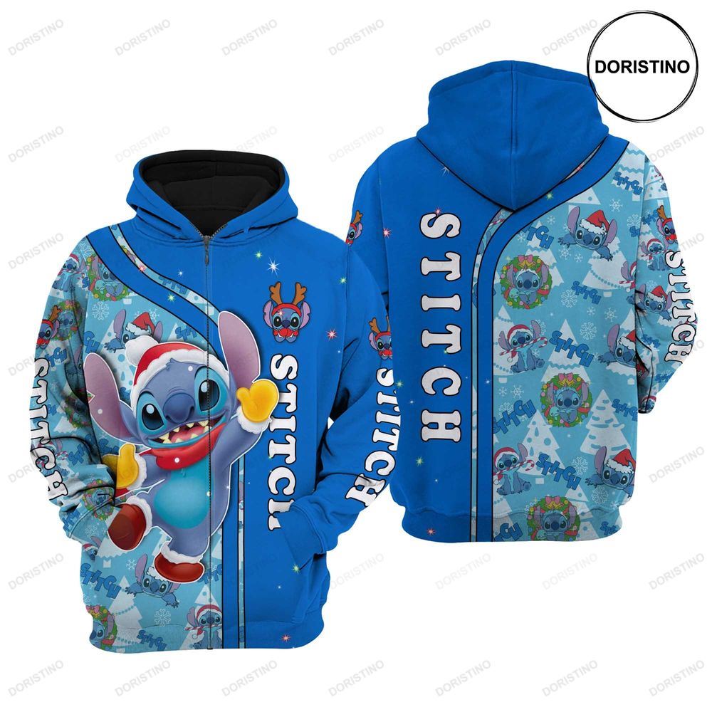 Stitch Christmas All Over Print Hoodie
