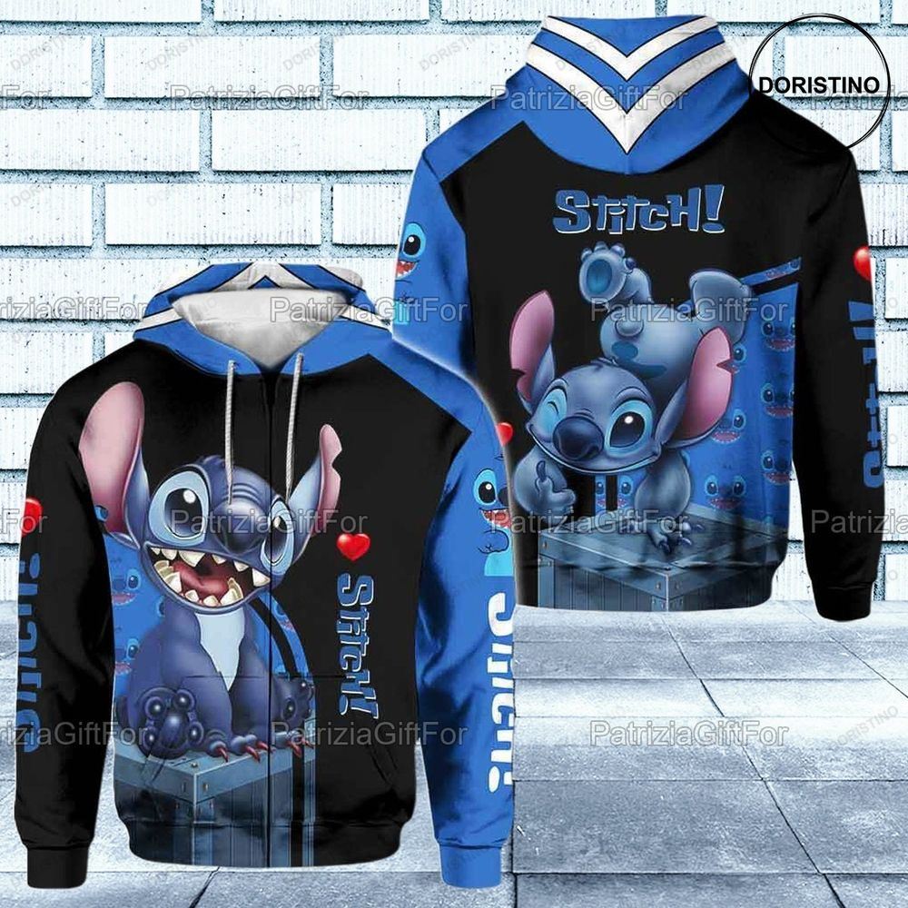 Stitch For Men Funny Stitch Lovers All Over Print Hoodie