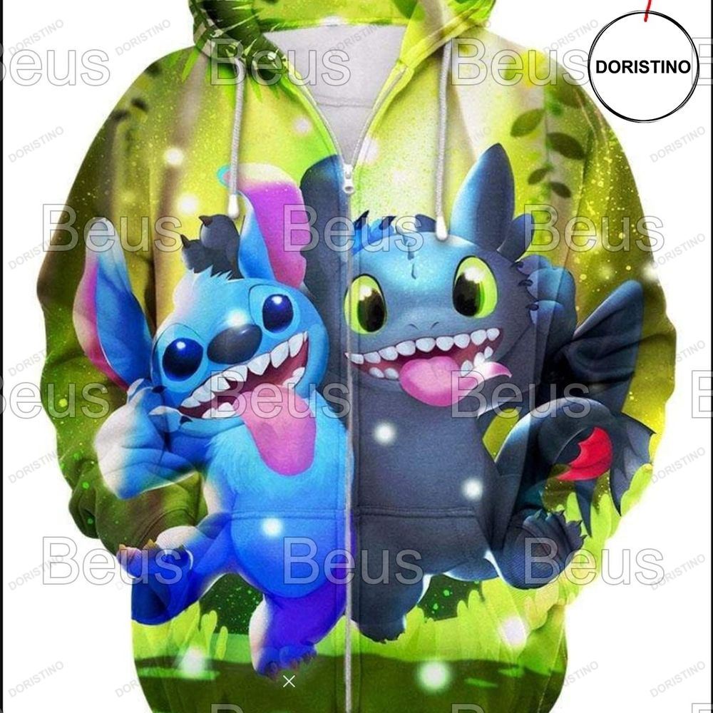 Stitch Love Angel Gift For Stitch Lover All Over Print Hoodie