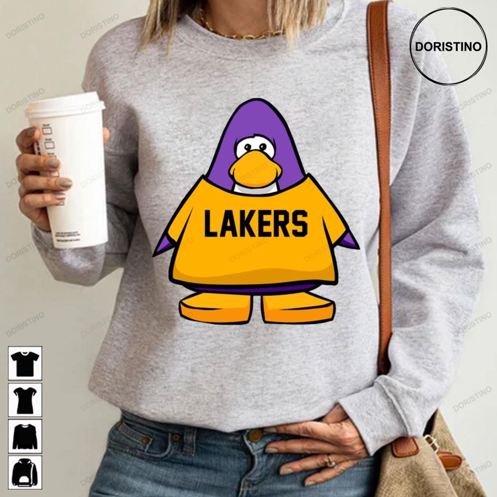 Club Penguin Los Angeles Lakers Basketball Funny Trending Style