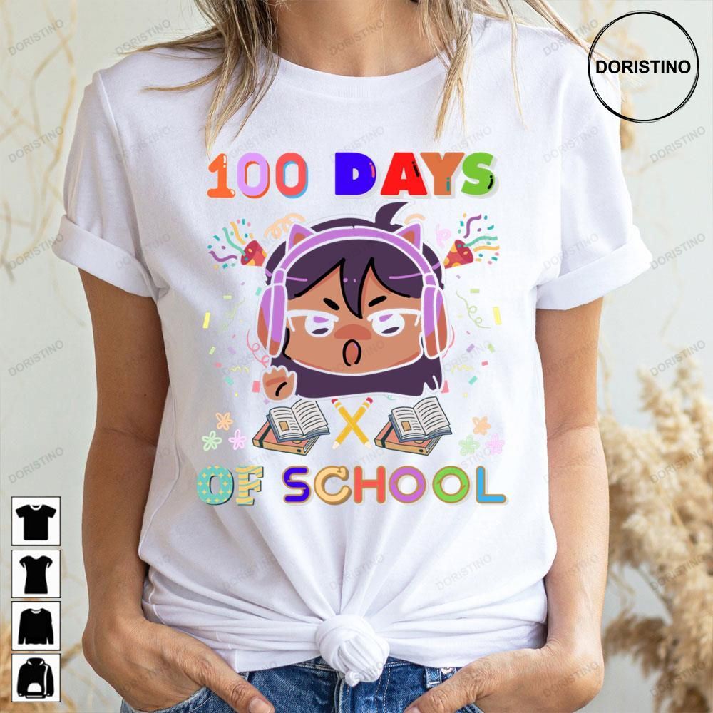 Cute 100 Days Of School Headphones Gamer Girl Trending Style