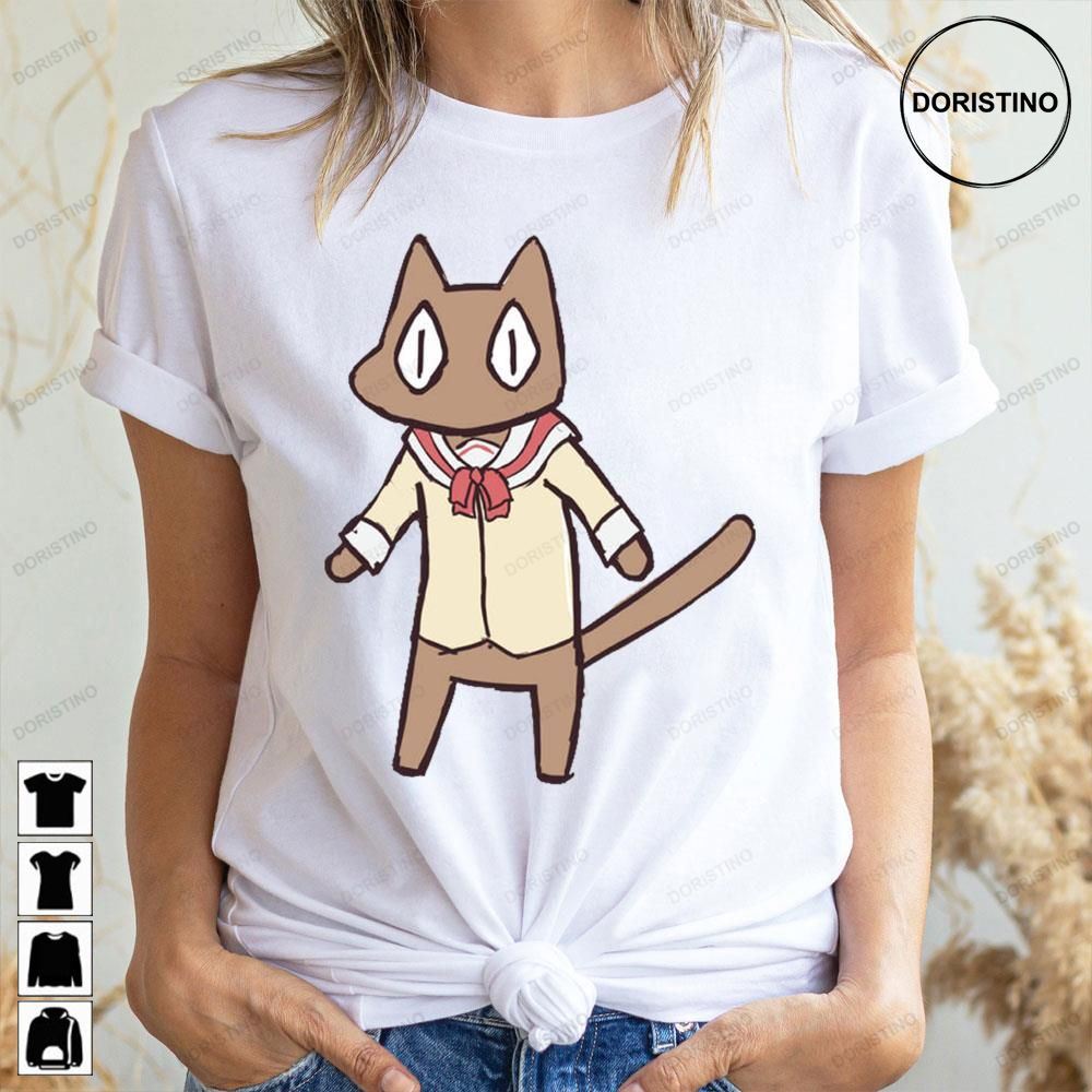 Cute Sakomoto Nichijou Cat Yuuko Aioi Nichijou Limited Edition T-shirts